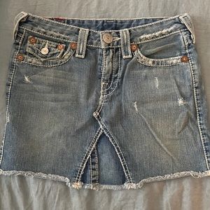 True Religion denim mini skirt